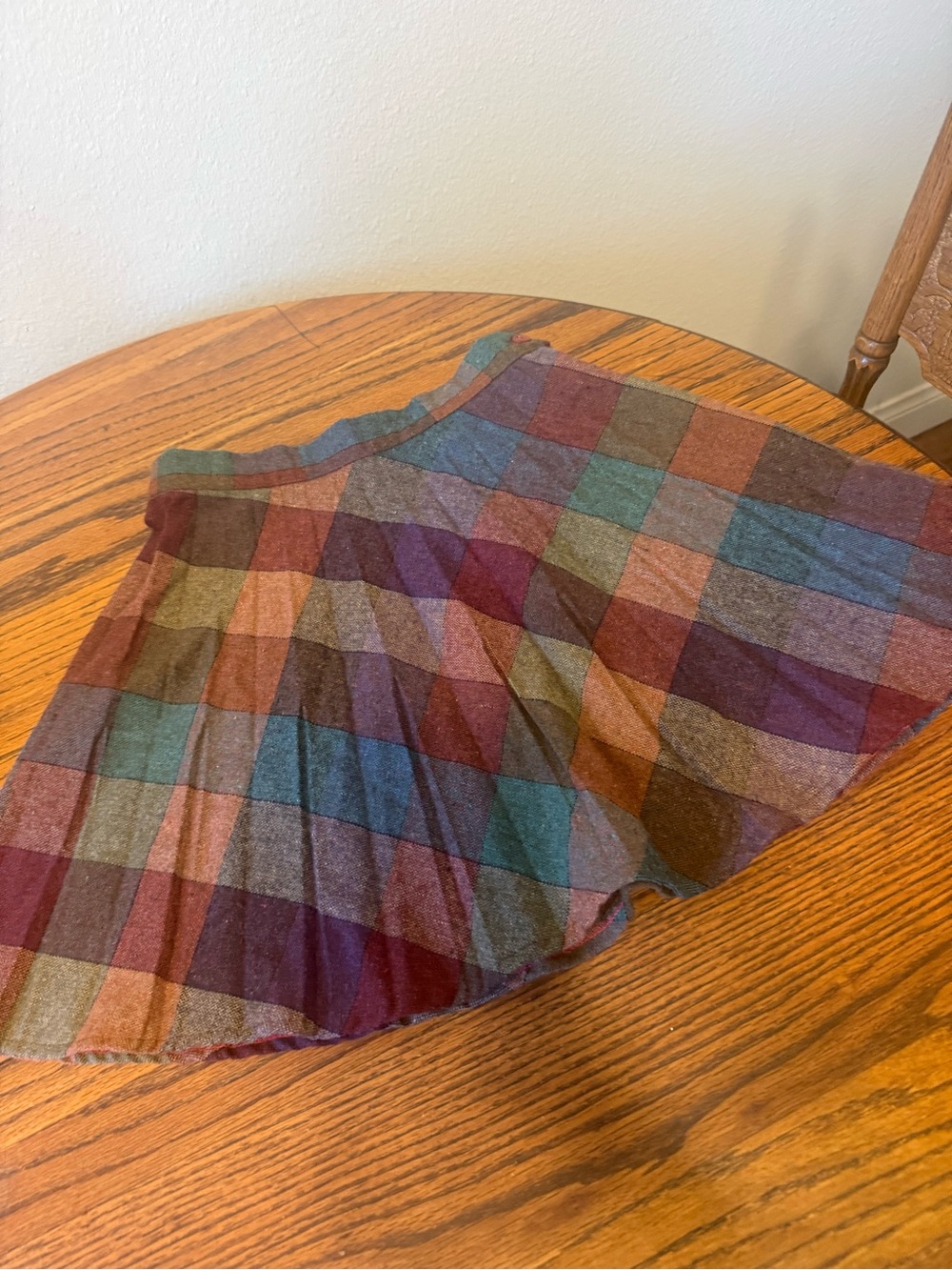 Vintage wool skirt dark academia preppy fisherman
